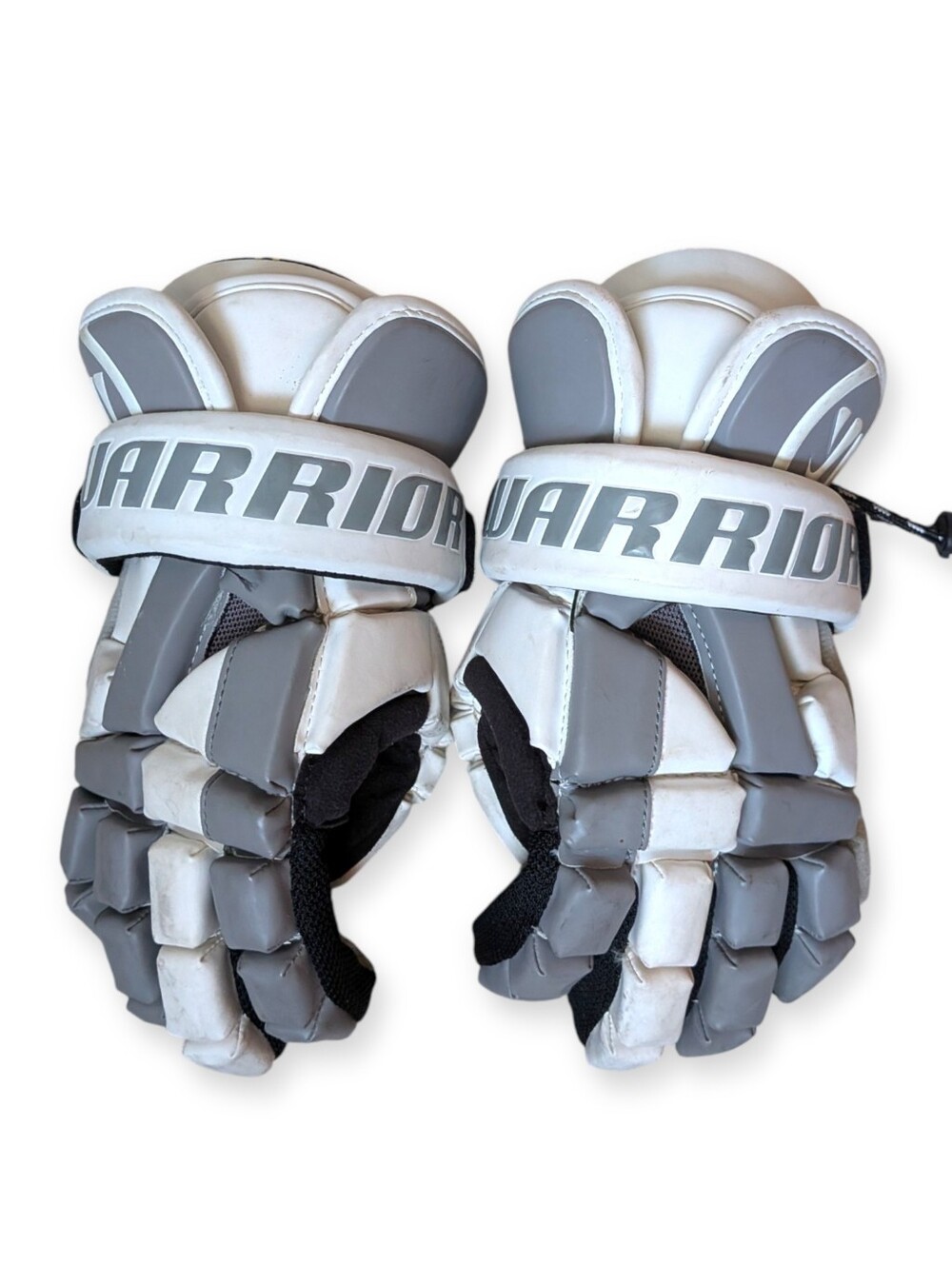 Warrior Riot Lacrosse Gloves White Grey 12 Inch Youth Boys Protective Gear RIO12